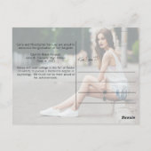 シックな卒業写真手書きスクリプトオーバーレイ ポストカード (裏面)