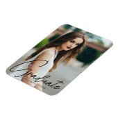 シックな卒業写真手書きスクリプトオーバーレイ マグネット (左側)