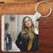 シックな卒業写真2025年パーソナライズされた卒業 キーホルダー (裏面)