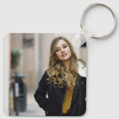 シックな卒業写真2025年パーソナライズされた卒業 キーホルダー (裏面)