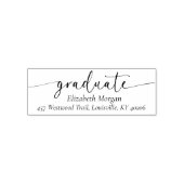 シックな卒業差出人住所 セルフインキングスタンプ (デザイン)