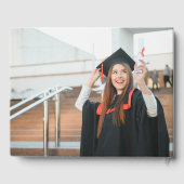 シックな卒業式シニアポートレートフォトゴールドフォイル ゲストブック (裏面)