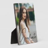 シックな卒業手書きブラックスクリプトフォト フォトプラーク (側面)