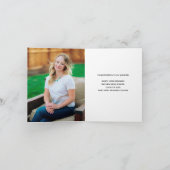 シックな卒業生のシニアフォト折り畳み卒業 案内状 (内部)