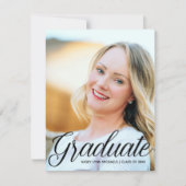 シックな卒業生2025シニア写真完全卒業 案内状 (正面)