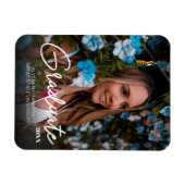 シックな卒業生2 & Photo Graduation Magnet Darker マグネット (横)