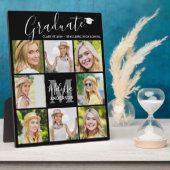 シックな卒業生8フォトコラージブラック卒業 フォトプラーク (側面)
