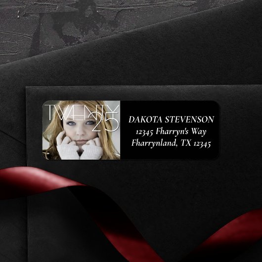 シックな卒業 |クラシックScript Grad Photo ラベル