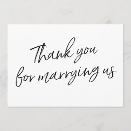 シックな原稿は"結婚するために感謝していしています私達と" サンキューカード