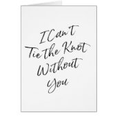 シックな原稿"私はあなたなしで結び目を"結ぶことができません (正面)