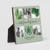 シックな友最高の達は永遠に緑の写真コラージュをセージ フォトプラーク (正面)