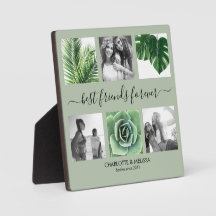 シックな友最高の達は永遠に緑の写真コラージュをセージ