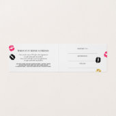 シックな口紅は化粧の紹介カードを示します 名刺 (内部フラット)