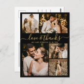 シックな台本の愛と感謝してい結婚の感謝 ポストカード (正面/裏面)