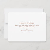 シックな台本の書道楽しいクリスマスツーフォト ノートカード (裏面)