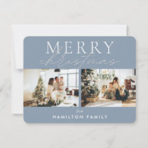 シックな台本の書道楽しいクリスマスツーフォト