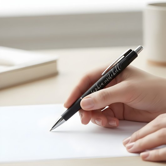 シックな台本書道ブラック ボールペン