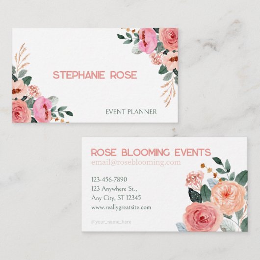 シックな名刺テンプレート 名刺 (正面/裏面)