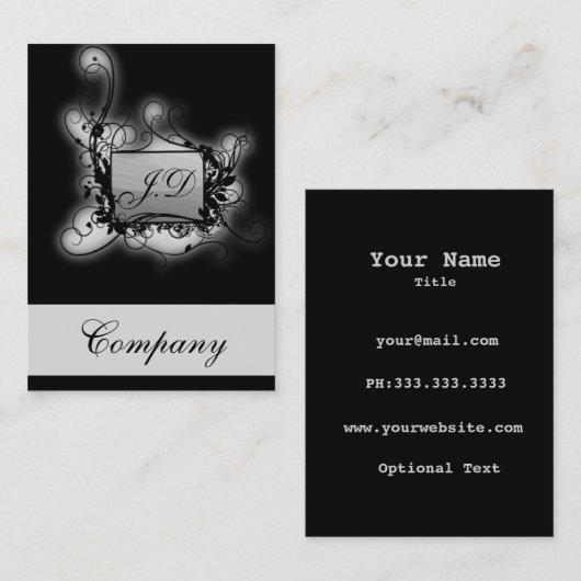 シックな名刺 名刺 (正面/裏面)