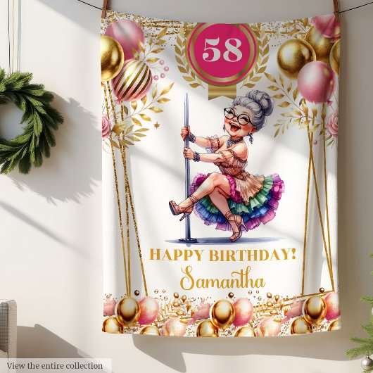 シックな名前をカスタムするおもしろいブランケットおばあちゃん フリースブランケット