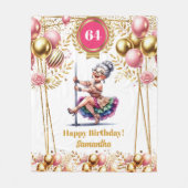 シックな名前をカスタムするおもしろいブランケットおばあちゃん フリースブランケット (正面)