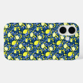 シックな地中海風のレモンとブルーリーフ Case-Mate iPhoneケース (裏面 (横))