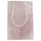 シックな埃っぽいバラ赤面ピンク結婚ズ ミディアムペーパーバッグ (正面)