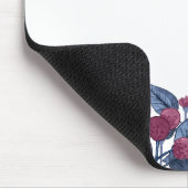 シックな埃っぽいブルーピンクの野生の花 マウスパッド (コーナー)