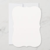 シックな埃っぽいブルーフローラと書道結婚の 招待状 (裏面)