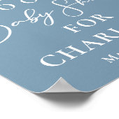 シックな埃っぽいブルーホワイトベビーシャワーへようこそ ポスター (角)