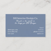 シックな埃っぽいブルー 名刺 (裏面)