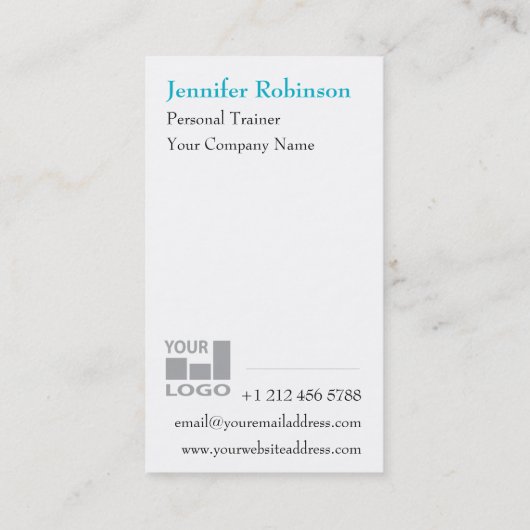 シックな基本的なモダンなTurqoiseビジネスプロフェッショナル 名刺 (裏面)