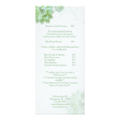 シックな多肉料理マッサージスパ価格リストメニュー2 ラックカード (裏面)