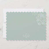 シックな多肉質の卒業写真の発表 案内状 (裏面)