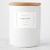 シックな大きな瓶キャンドルラベルステッカー事業ラベル フードラベル (正面)