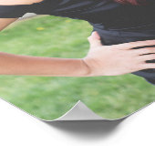 シックな大学院写真2025ブラック卒業パーティー ポスター (角)