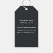 シックな大理石とホイルの幾何学的 ギフトタグ (裏面)