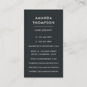 シックな大理石とホイルの幾何学的 名刺 (裏面)