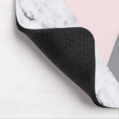 シックな大理石のピンクの灰色の抽象芸術のマウスパッド マウスパッド (コーナー)