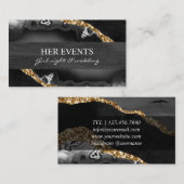 シックな大理石デザインカード(イベントマネージャ) 名刺 (正面/裏面)