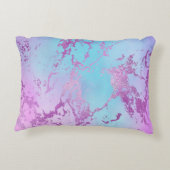 シックな大理石 | きらびやかなグレームバイオレットパープルブルーグラデーションー アクセントクッション (裏面)