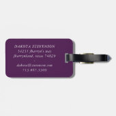 シックな大理石 | きらびやかなグレームバイオレットパープルブルーグラデーションー ラゲッジタグ (裏面横)