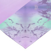 シックな大理石 | ラベンダーパープルとミントグリーン テーブルクロス (アングル)
