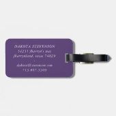 シックな大理石 | ラベンダーパープルとミントグリーン ラゲッジタグ (裏面横)