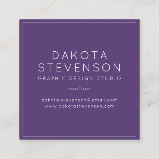 シックな大理石 | ラベンダーパープルミントグリーンカスタム スクエア名刺 (裏面)
