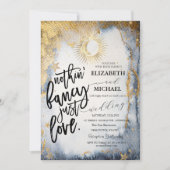 シックな天の太陽、月、星結婚の 招待状 (正面)