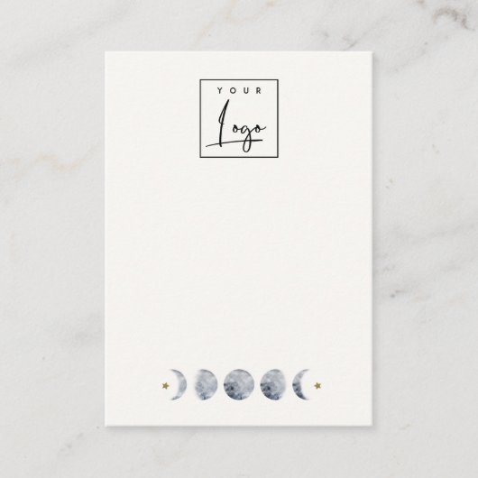 シックな天月空白のジュエリー表示ロゴ 名刺 (正面)