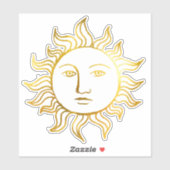 シックな天空レトロゴールデンフォイルヴィンテージウィッチサン シール (シート)