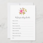 シックな女の子の赤ちゃんシャワーベビー 招待状 (正面)