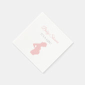 シックな女の子の赤ちゃんシャワー妊婦ベビーバンプ スタンダードカクテルナプキン (角)